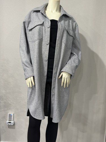 Oversized shacket gray - oversized,