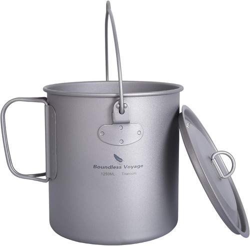 1250ml titanium pot with lid - pot,