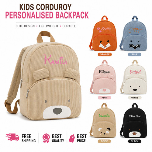 Personalised kids backpack - personalised,