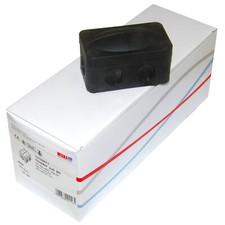 Box of 10 Wiska 206 Small Weatherproof Outdoor Combi Junction Boxes Black 