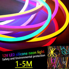 DC 12V LED Strip Neon Flex Rope Light Flexible Car Decor Outdoor Party Lighting