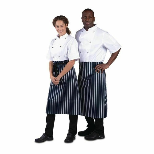 Butchers stripe catering waist - stripe,