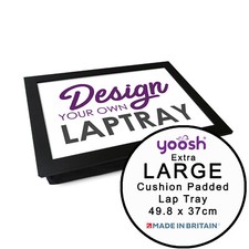 Extra Large Personalised Photo Lap Tray with Cushion, XL for Meals and Laptops