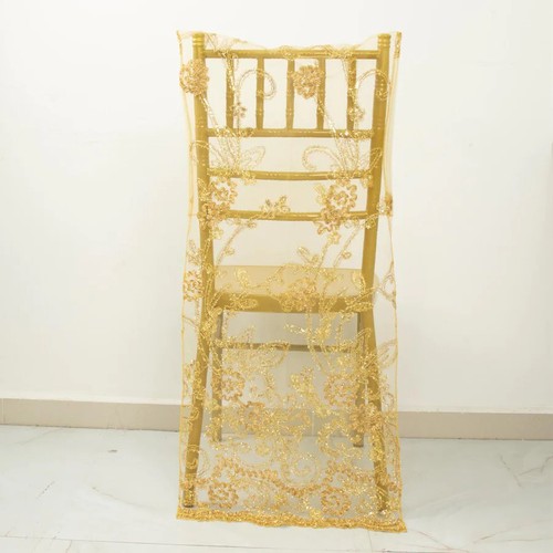Gold organza embroidered - gold,