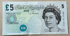 Bank of England Last Paper £5 Note, Chris Salmon Signature, Mint Uncirculated