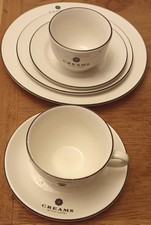 brand new white ."CREAMS" crockery Set. dinner set. New.