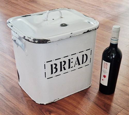 Large vintage enamel bread - large,