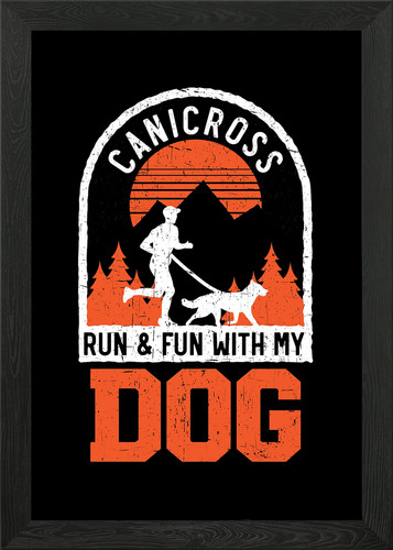 Canicross lover framed wall - lover,