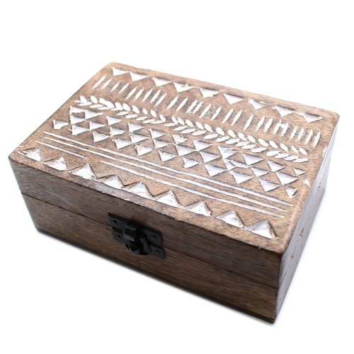 White washed wooden - wooden, box