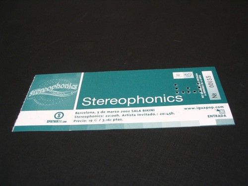 Stereophonics ticket complete - ticket,
