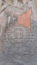 Tapout Mens XL MMA UFC Mixed Martial Arts BJJ Grey Vest