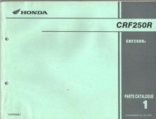 HONDA CRF250R,CRF250 R,R4 MOTOCROSS 2004 FACTORY PARTS CATALOGUE