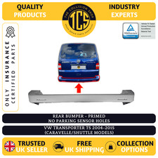 VW TRANSPORTER T5 2004-2015 REAR BUMPER PRIMED CARAVELLE - INSURANCE CERTIFIED