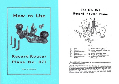 Record 071 router plane - 071,