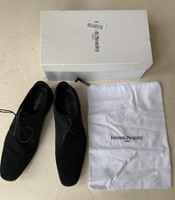 HAND MADE RUSSELL & BROMLEY Saville BLACK SUEDE Leather Men’s SHOES Size 10 Box