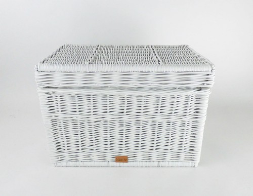 Wicker crate white laundry - wicker,