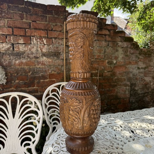 Turned carved teak wood floor - carved,