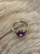 For Scrap Or Wear - 18ct Gold Diamond Ruby Ring - 3.35g