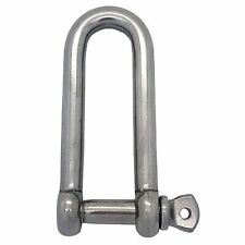 Stainless Steel Long D Shackle Dee Shackles Long 4mm - 12mm AISI 316 | UK STOCK