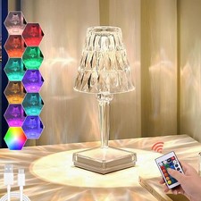 16Colour LED Crystal Table Lamp Diamond Rose Bar Night Light Touch Atmosphere UK