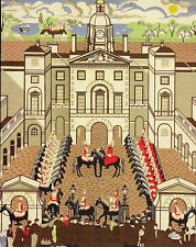 Changing the Guards London Edward Bawden large print in 11x14 inch mount SUPERB