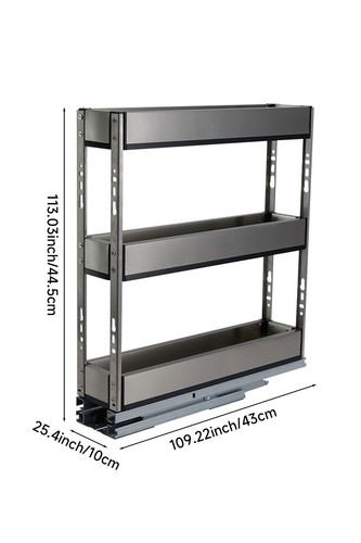 Pull out steel basket kitchen - steel,