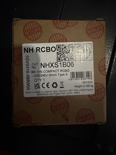 Wylex curve 6ka - 6ka, rcbo