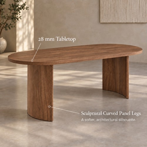 Large oval dining table - large,