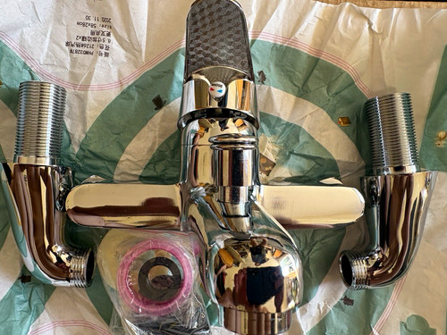 Chrome wall mounted bath mixer - chrome,