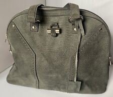 Beautiful YSL Saint Laurent Oversized Muse Bag in Grey Lizard Embossed Suede