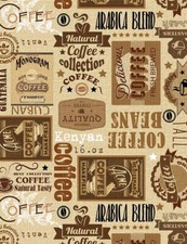 Food Fabric - Beige Brown