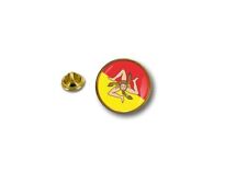 Pins Pin Badge Pin's Metal Biker Flag Sicily Sicilia Sicily