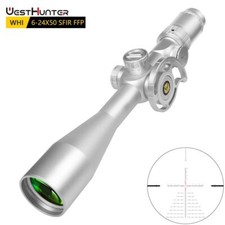 WestHunter WHI 6-24X50 SFIR FFP Scope First Focal Plane G&R Illumination Siliver