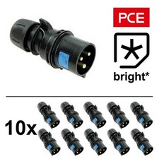 10 x 16 Amp PCE IP44 Black