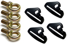 Racing Snap Hook Harness/Belt Connection 3" & Eyebolt FIA Approved - Pack of 4x