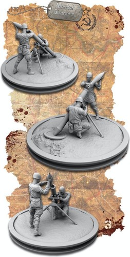Ww2 soviet mortar - mortar, gunner
