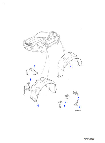Jaguar genuine wheelarch liner - jaguar,