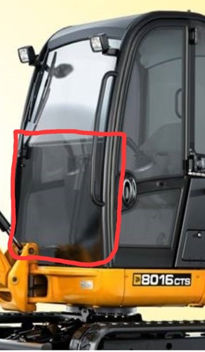Front lower glass fits jcb - front,