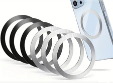 Silver Adhesive Magnetic Ring for Wireless Charging & Magnetic Car Mounting