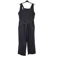 Topshop Washed Black Wide Leg