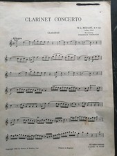 Sheet Music Clarinet Concerto