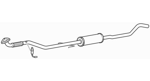 Front exhaust pipe silencer - exhaust, &