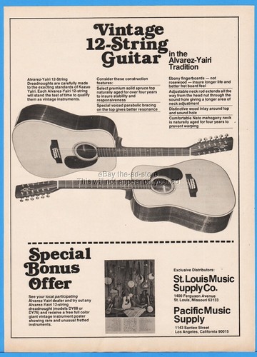 1977 alvarez yairi string - 12,