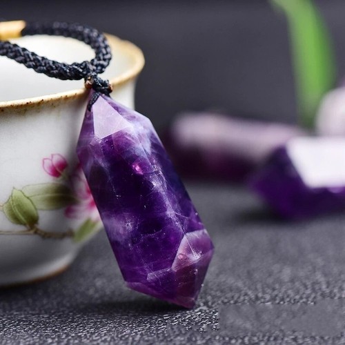 Amethyst crystal hexagonal - crystal,