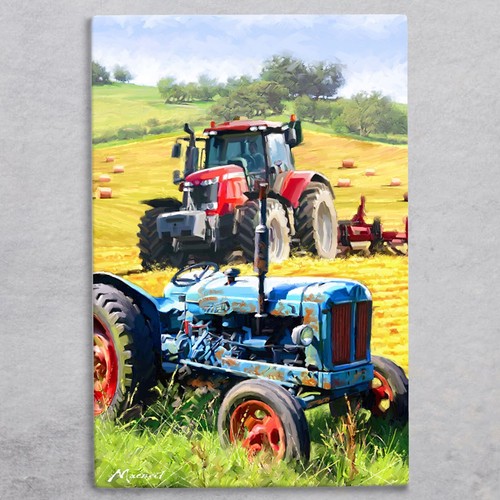 Tractors ceramic tile picture - ceramic,