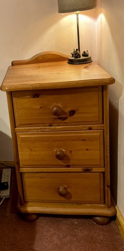 Ducal pine bedside table - pine, 3