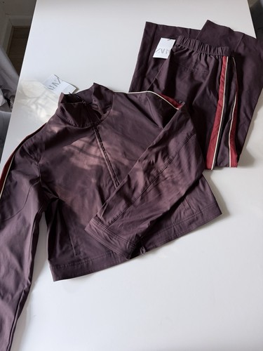 New zara burgundy tracksuit - zara,