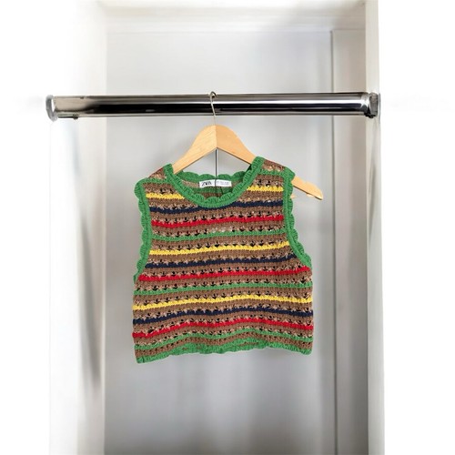 Zara green colourful knit - colourful,