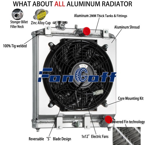 Row radiator shroud fan - shroud, fit
