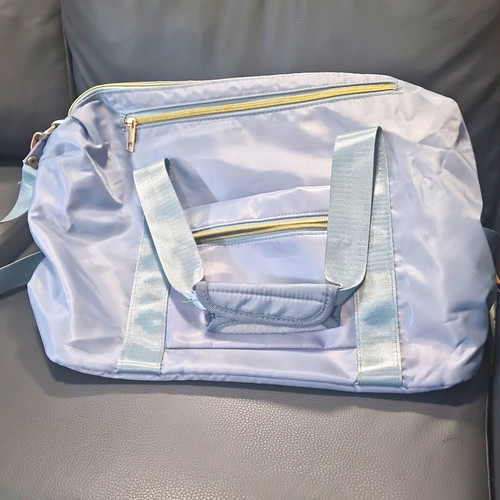 Light blue travel duffle - blue, duffle,